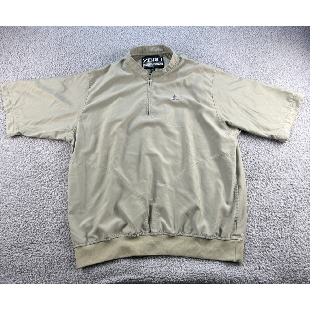 Zero Restriction Windbreaker Short Sleeve Pullover Womens XL Green Golf Logo VTG